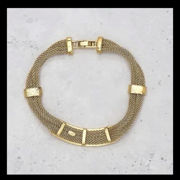 Chanel Logo Bangle Bracelet Womens Made in France Gold Plated Circa 1998 RARE - Picture 5 of 10
